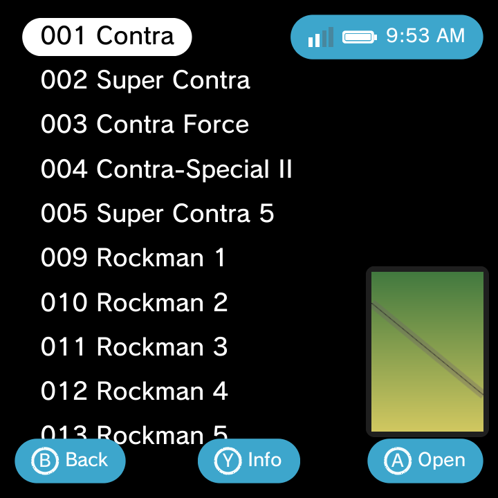 Minima game list