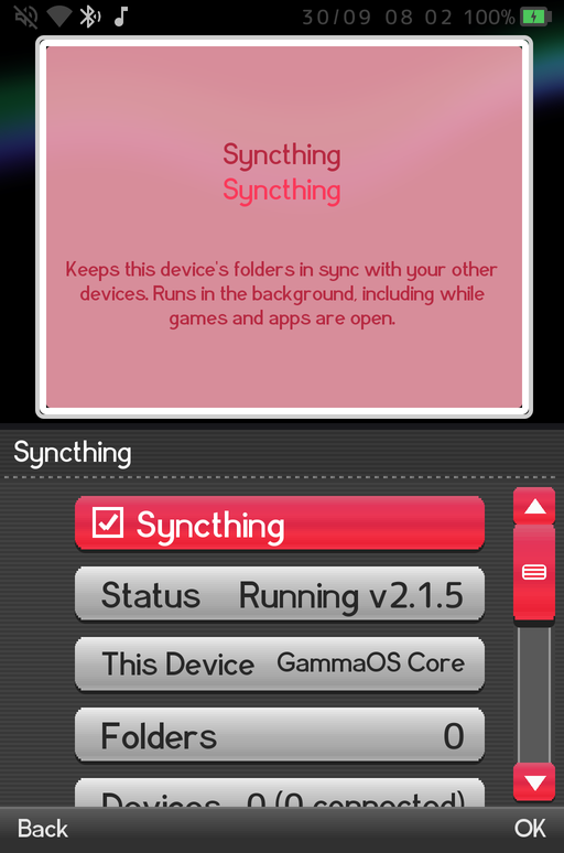 Syncthing running