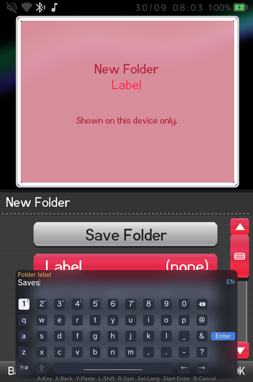 Keyboard prompt on its own line