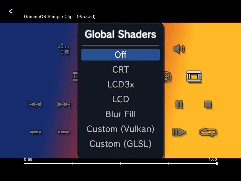 Global Shaders from the video player