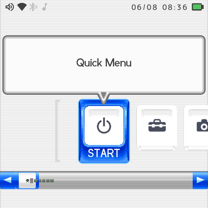 DSi single-screen status bar