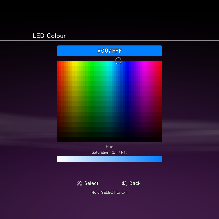 RGB d-pad HSV picker