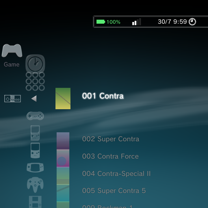 A game list with downloaded boxart