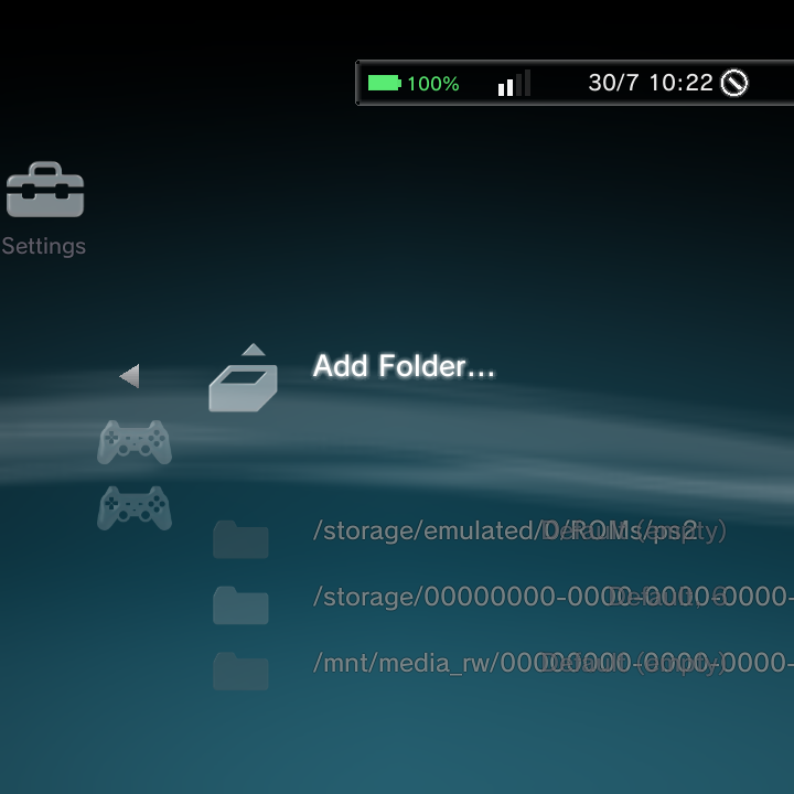 The Scan Folders picker