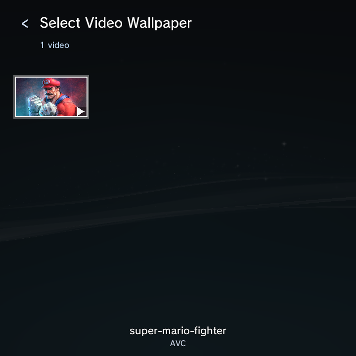 The Video Wallpaper picker